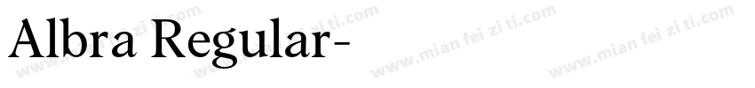 Albra Regular字体转换